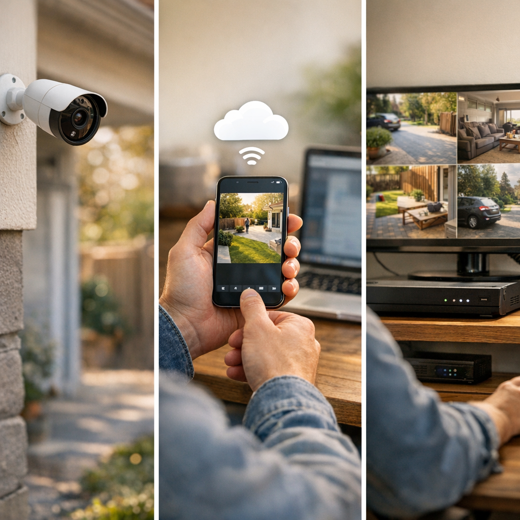 Les 3 architectures d’accès distant : caméra seule, caméra + cloud mobile, ou caméra + NVR