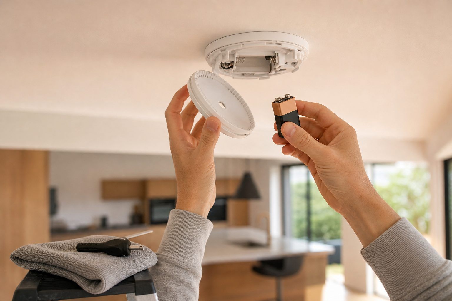 Arrêter un bip de maintenance : pile, boîtier et procédure propre au modèle