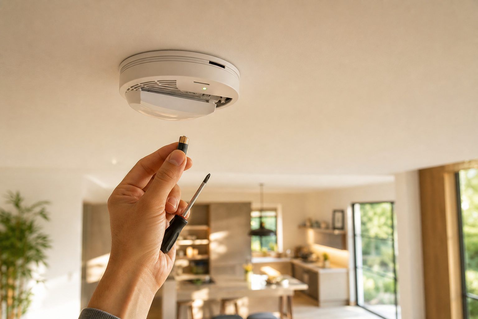 Pourquoi le bip revient-il après une vérification de la pile ou du détecteur ?