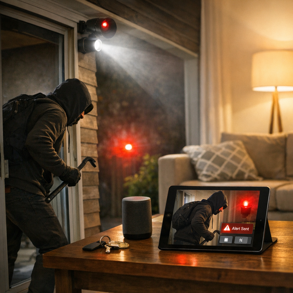 Exemple 1 : détecter une intrusion puis automatiser l'alerte et la dissuasion