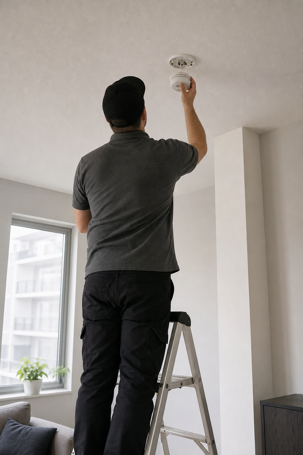 Retirer un détecteur de fumée du plafond en sécurité