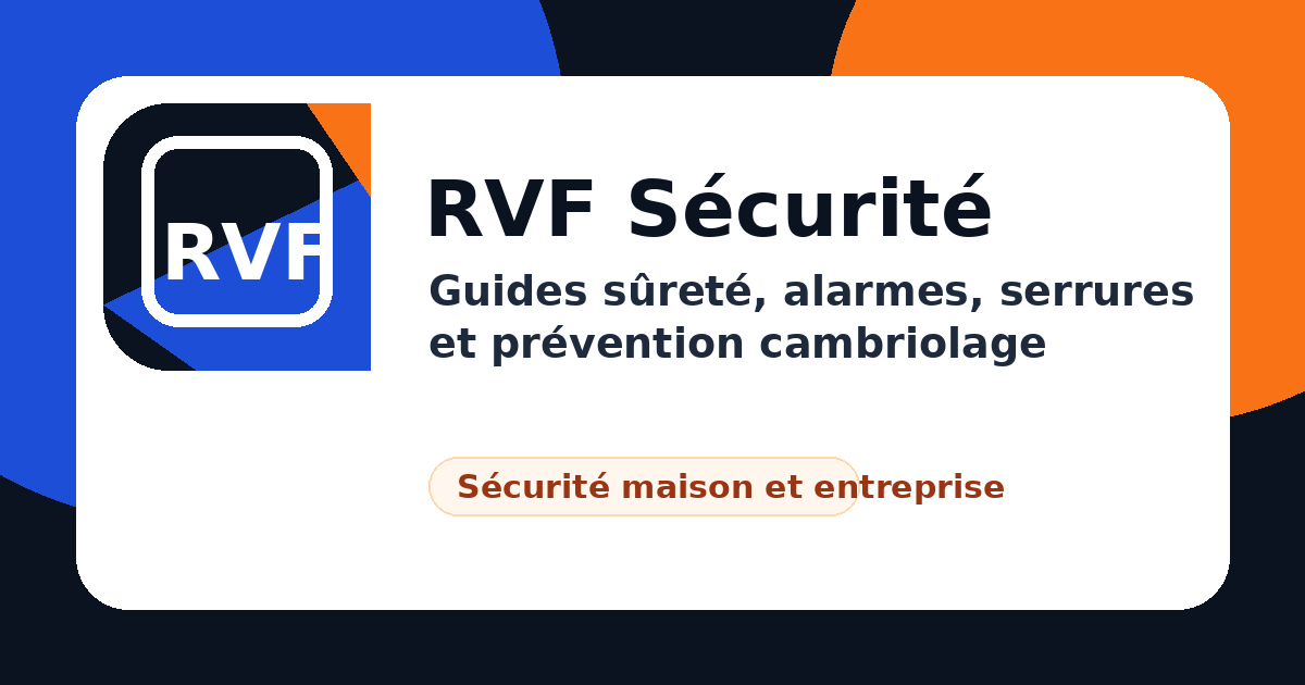 Repères RVF Sécurité pour alarmes, serrures et prévention