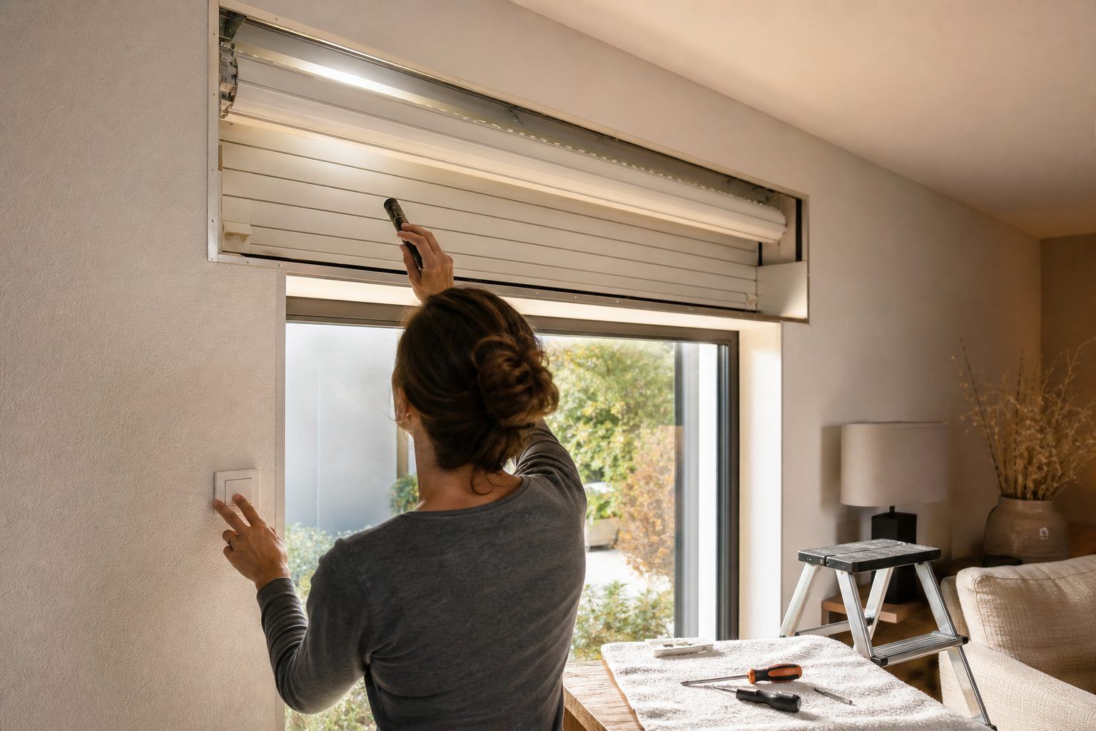 Comment descendre un volet roulant bloqué en haut sans aggraver la panne